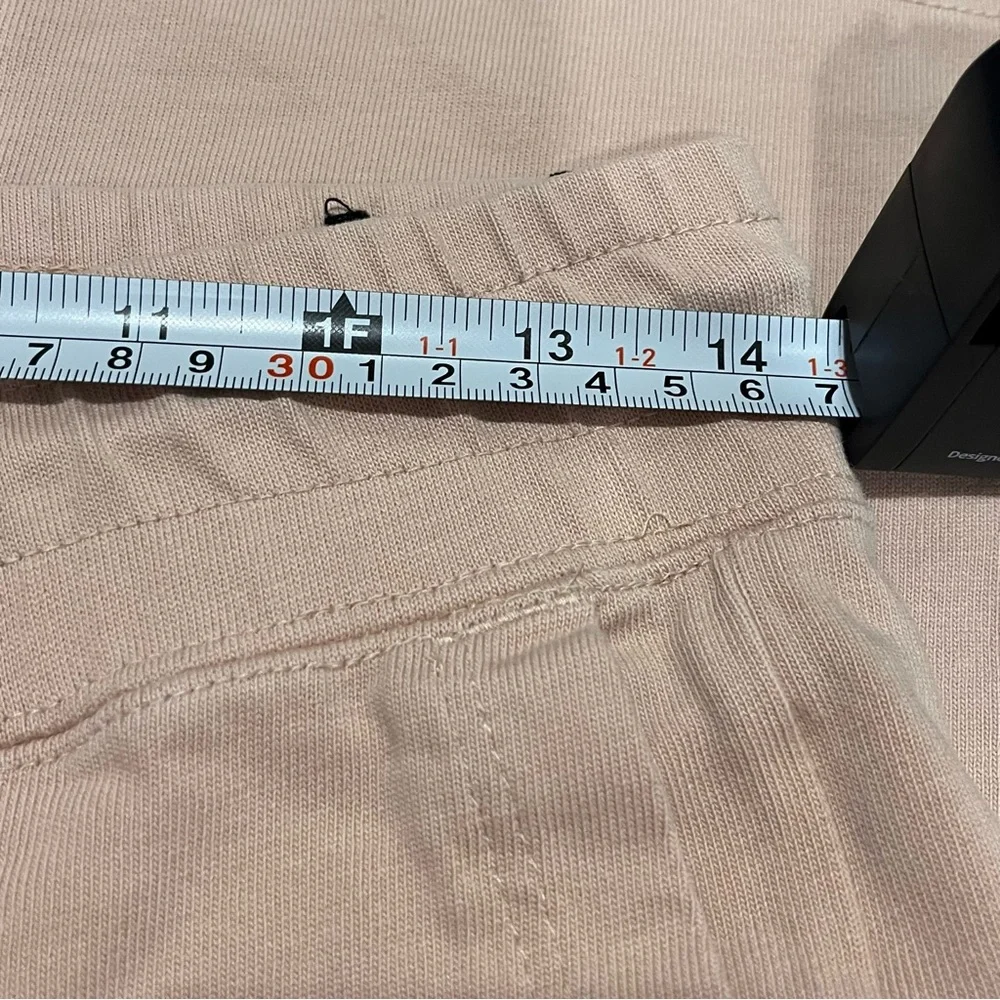 NIKE Cotton Peach Pink Cropped Wide Leg Sweatpants 🧡🌸